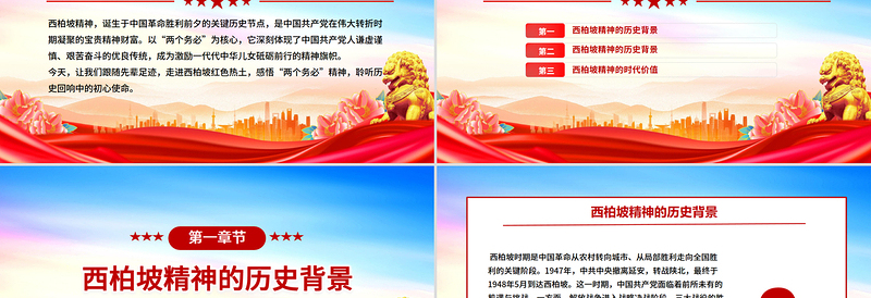 党政风大力弘扬西柏坡精神赓续党的优良作风PPT微党课