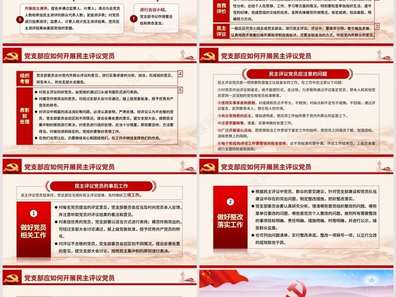 原创如何召开专题组织生活会和开展民主评议党员PPT