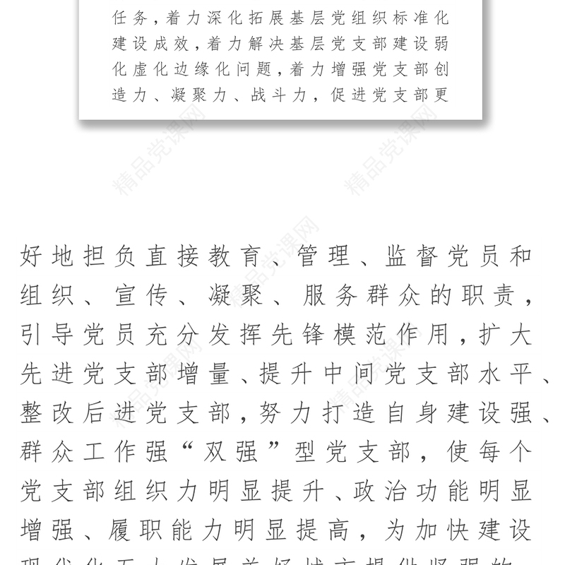 《党支部建设提升行动实施方案》