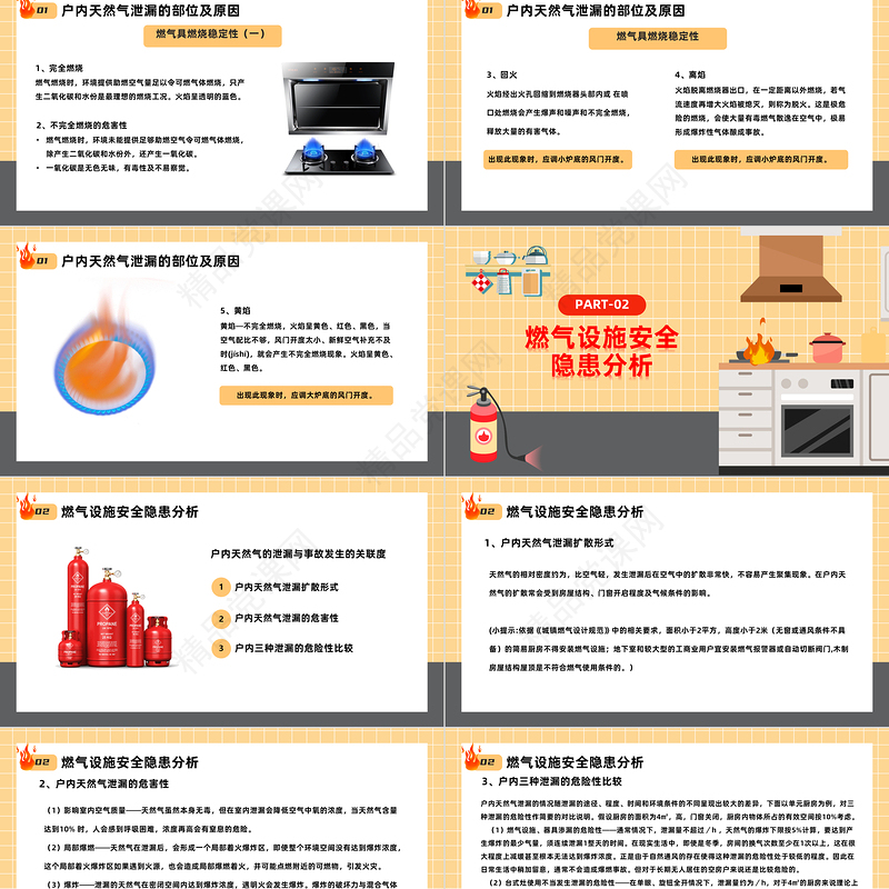 2024管道燃气安全常识PPT卡通插画风燃气安全培训课件下载