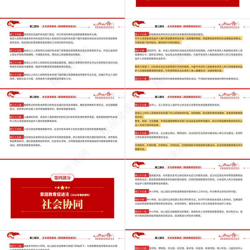 最新发布家庭教育促进法解读PPT党政风简约优质青少年法治培训专题党课课件