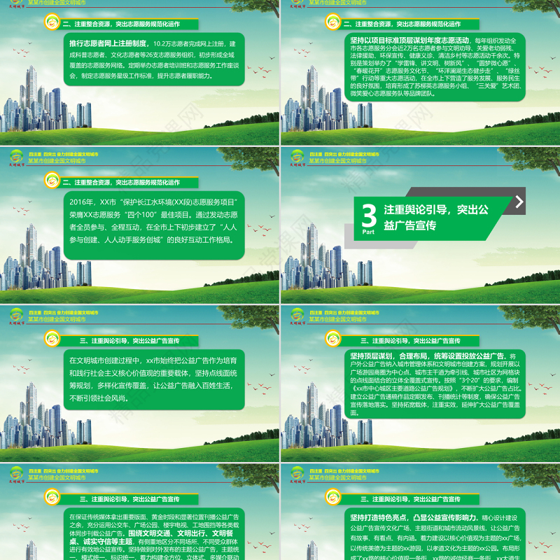 原创2019年文明城市创建经验做法汇报介绍-版权可商用