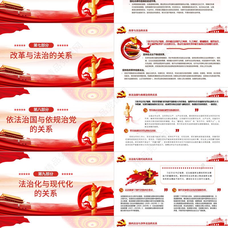 学习贯彻习近平法治思想需要把握好十大关系PPT党政风党员干部学习教育专题党课