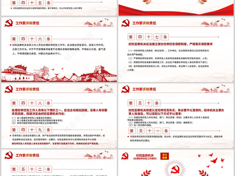 原创纪检监察机关处理检举控告工作规则解读ppt