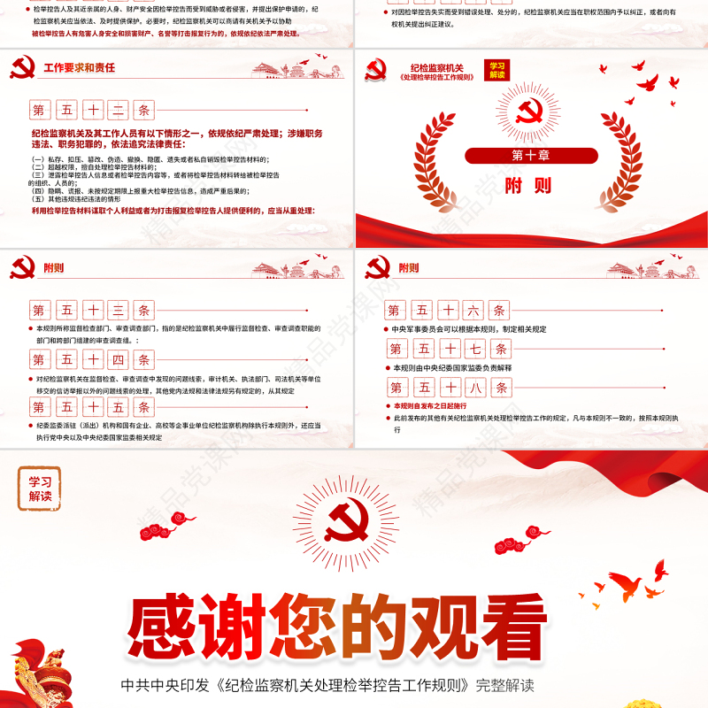 原创纪检监察机关处理检举控告工作规则解读ppt