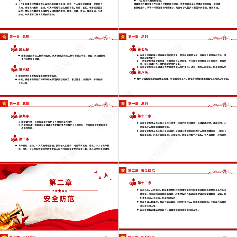 红色经典学习《反间谍法》PPT党课课件下载