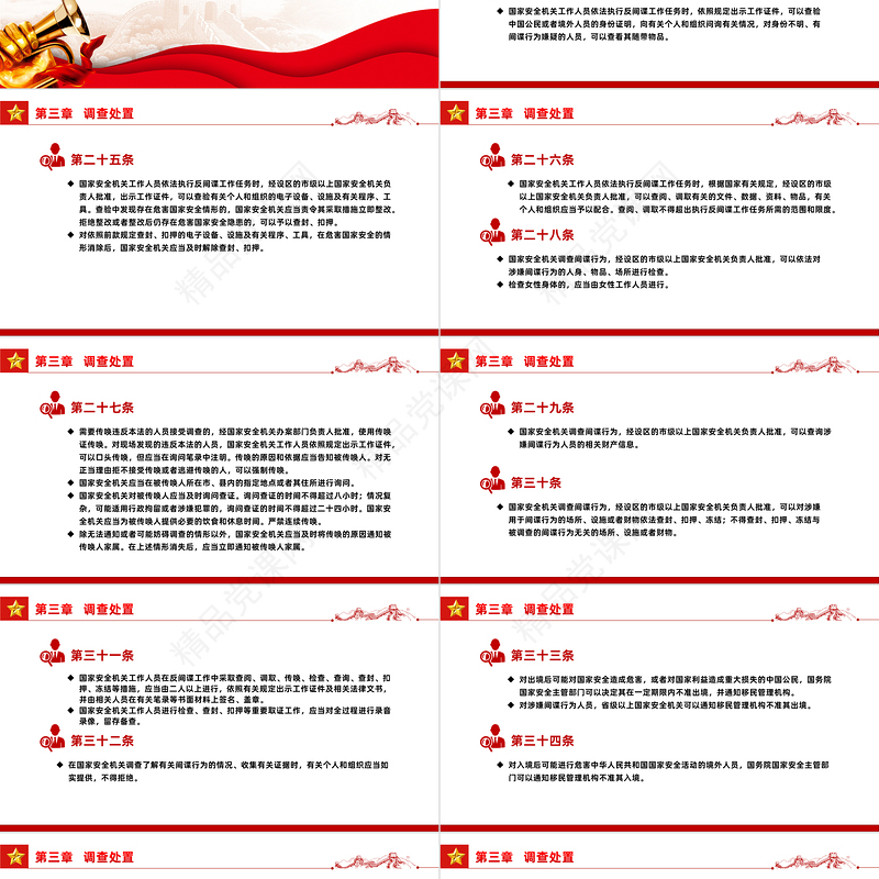 红色经典学习《反间谍法》PPT党课课件下载