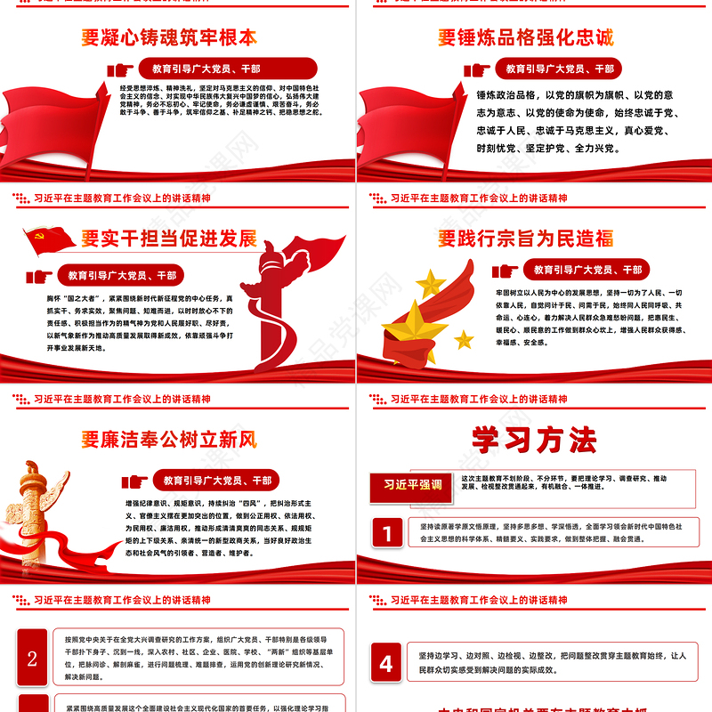 2023学习主题教育做新时代合格党员PPT优质党建风学习新时代中国特色社会主义思想主题教育党课课件模板