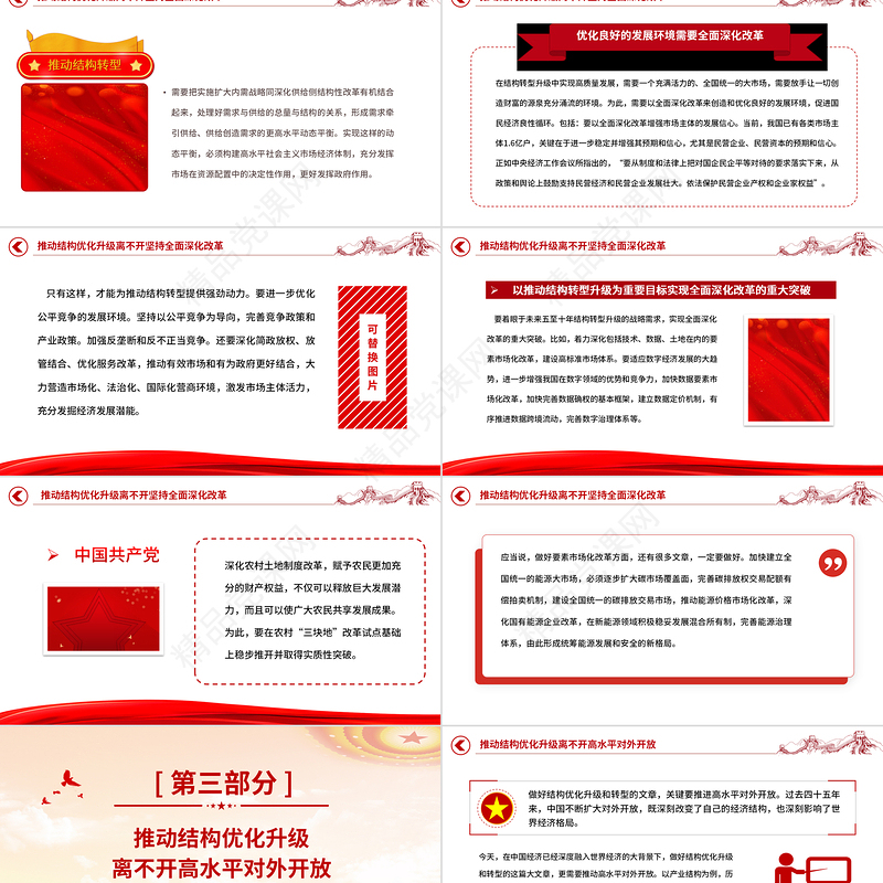 2023在推进结构优化升级中实现高质量发展PPT党建风认真学习宣传贯彻党的二十大精神专题党课课件