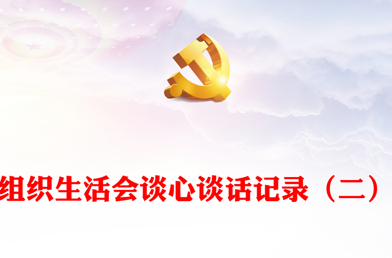 年组织生活会谈心谈话记录（二）