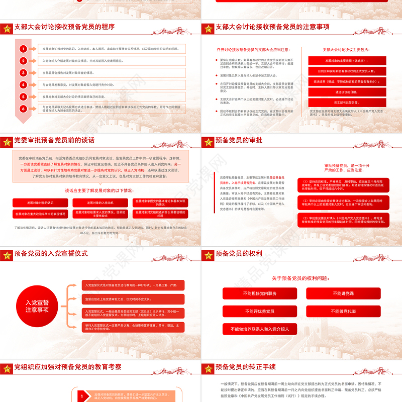 发展党员工作手册PPT党政风认真做好新时代党员发展工作专题党课课件模板