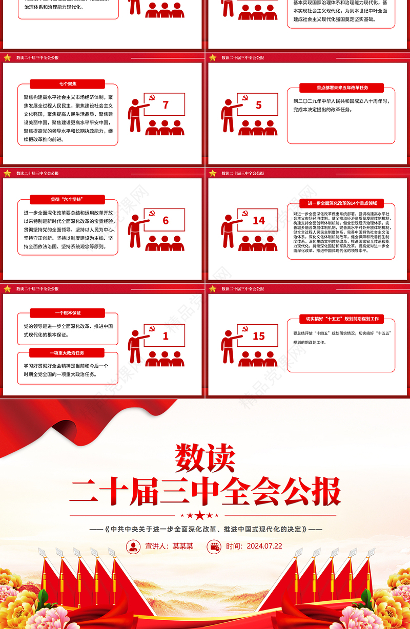 2024数读二十届三中全会公报PPT三中全会精神宣传党课