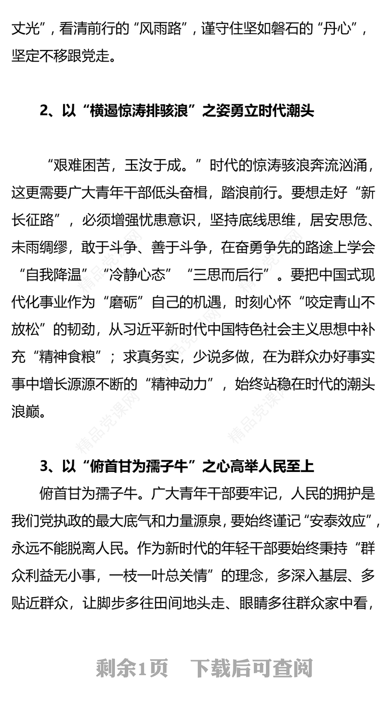 以青春之力助力中国式现代化交流发言