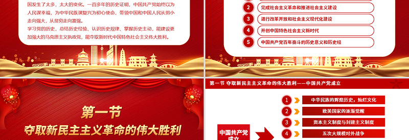 党政风中国共产党的百年光辉历程和历史经验PPT2025建党104周年党课下载