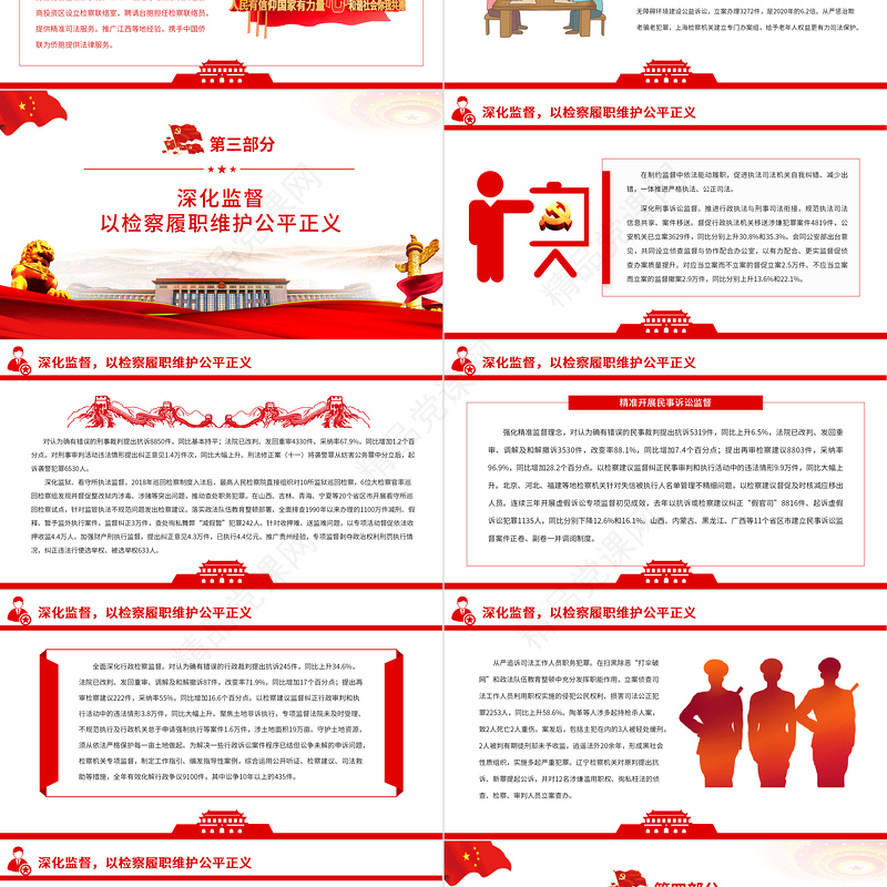 最高人民检察院工作报告红色简约2022深入学习十三届全国人大五次会议上的重要讲话课件