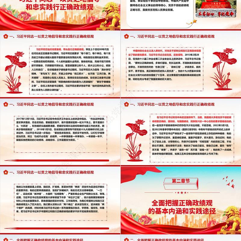 树立和践行正确政绩观的指导方针ppt华美习近平新时代党建思想专题微微党课课件