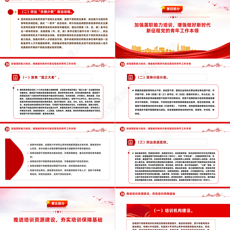2024-2028年全国团干部教育培训规划PPT华美精致共青团干部教育培训团课