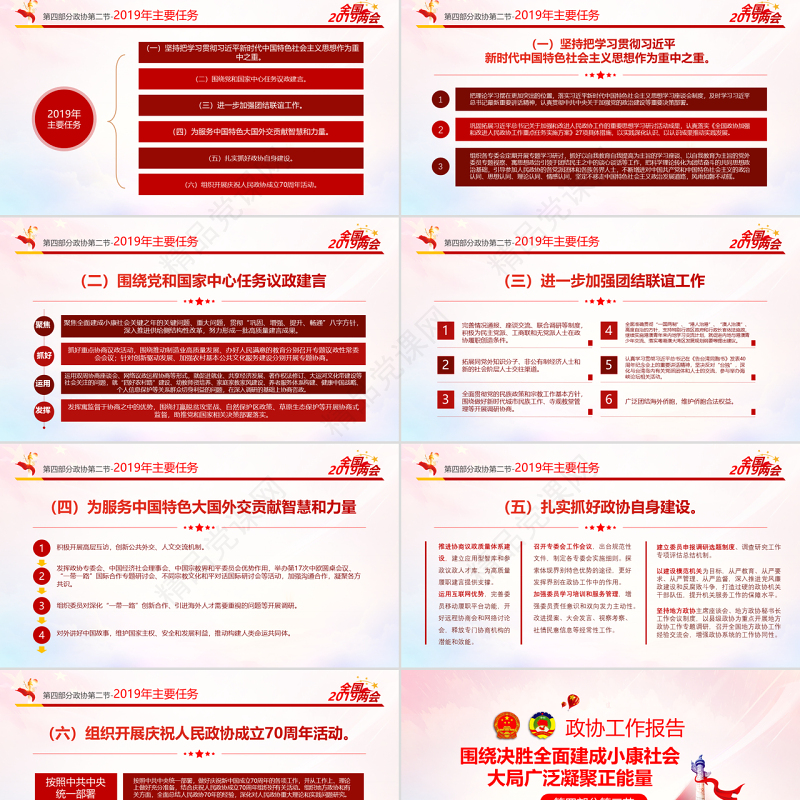 原创2019全国两会政协政府工作报告ppt-版权可商用