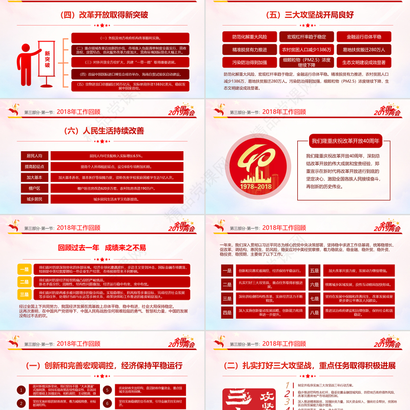 原创2019全国两会政协政府工作报告ppt-版权可商用