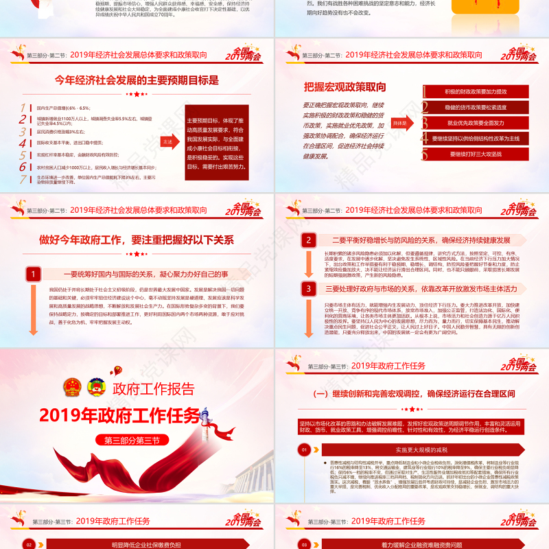 原创2019全国两会政协政府工作报告ppt-版权可商用