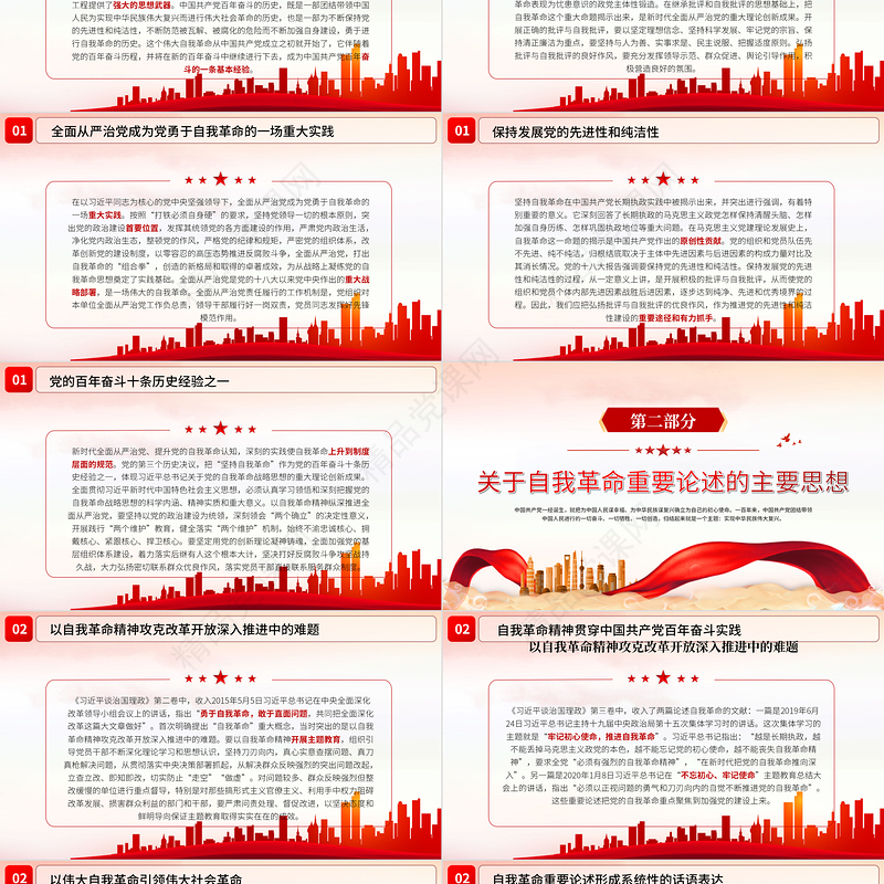 党的自我革命战略思想PPT深入学习《习近平谈治国理政》专题党课课件模板