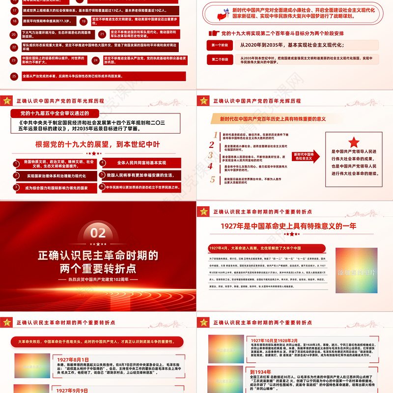 2023学好百年党史凝聚奋进力量PPT精品风七一建党节庆祝建党102周年专题党史党课课件模板