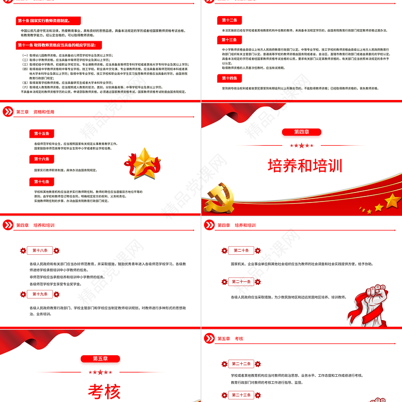 2023中华人民共和国教师法PPT简约实用建设具有良好思想品德修养和业务素质的教师队伍课件