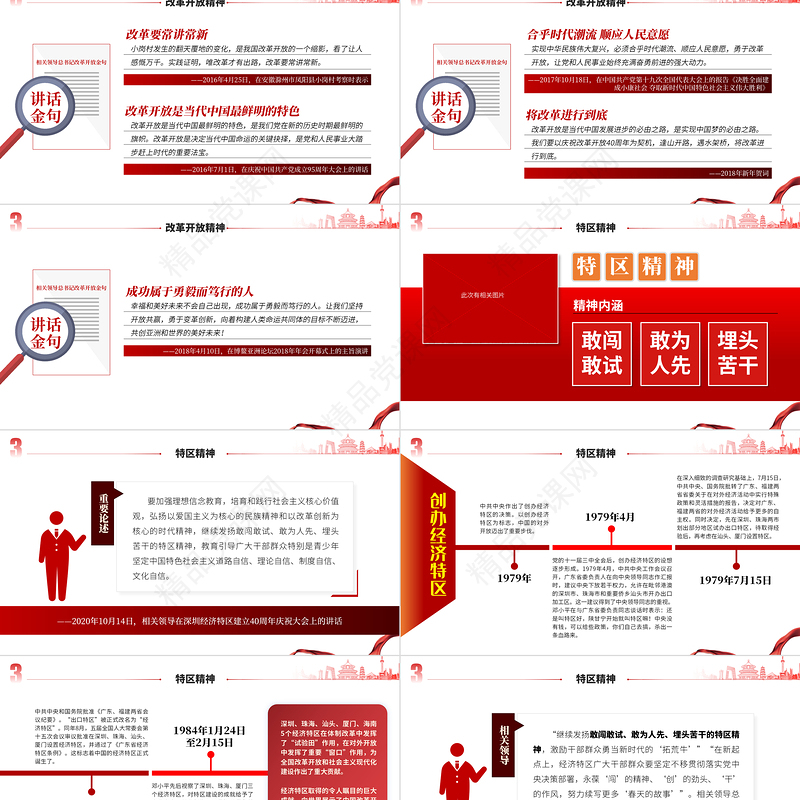 中国精神谱系PPT党政风改革开放和社会主义现代化建设时期传承百年精神谱系凝聚奋进力量党课课件