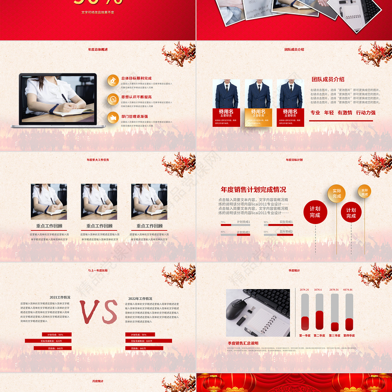 虎年誓师大会PPT虎年震撼炫酷企业年会年终员工表彰大会颁奖典礼模板