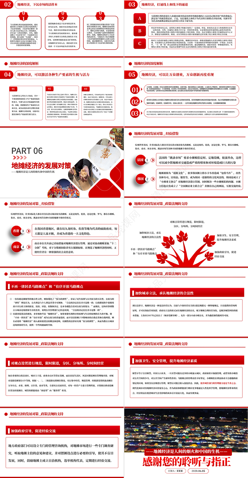 解读地摊经济发展情况与发展对策PPT