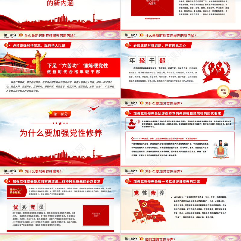 下足“六苦功”锤炼硬党性做新时代合格年轻干部PPT红色党政风以实际行动迎接党的二十大胜利召开专题党课课件模板