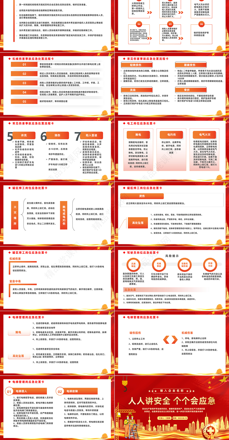 2023安全月PPT简约风人人讲安全个个会应急安全生产月宣传课件下载