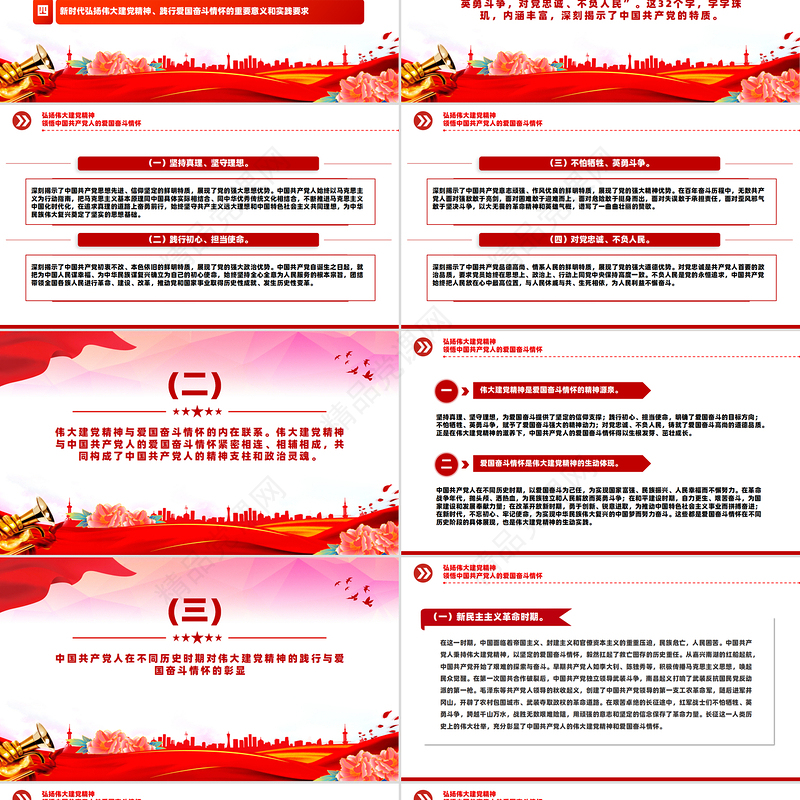 精品弘扬伟大建党精神领悟中国共产党人的爱国奋斗情怀PPT下载