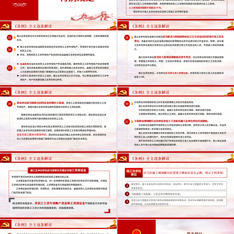 保障农民工工资支付条例PPT模板