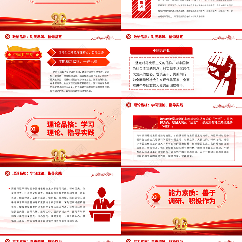 2023五个维度培养高素质年轻干部队伍PPT精品风党员干部学习教育专题党课课件