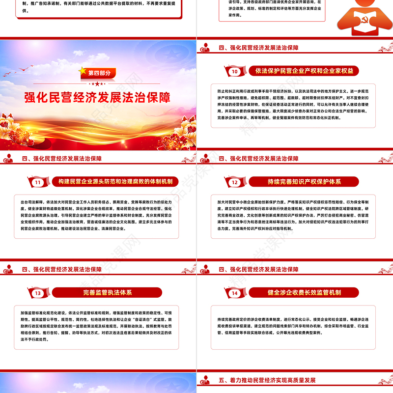 关于促进民营经济发展壮大的意见PPT党建风促进民营经济发展壮大提振民营企业家信心专题党课