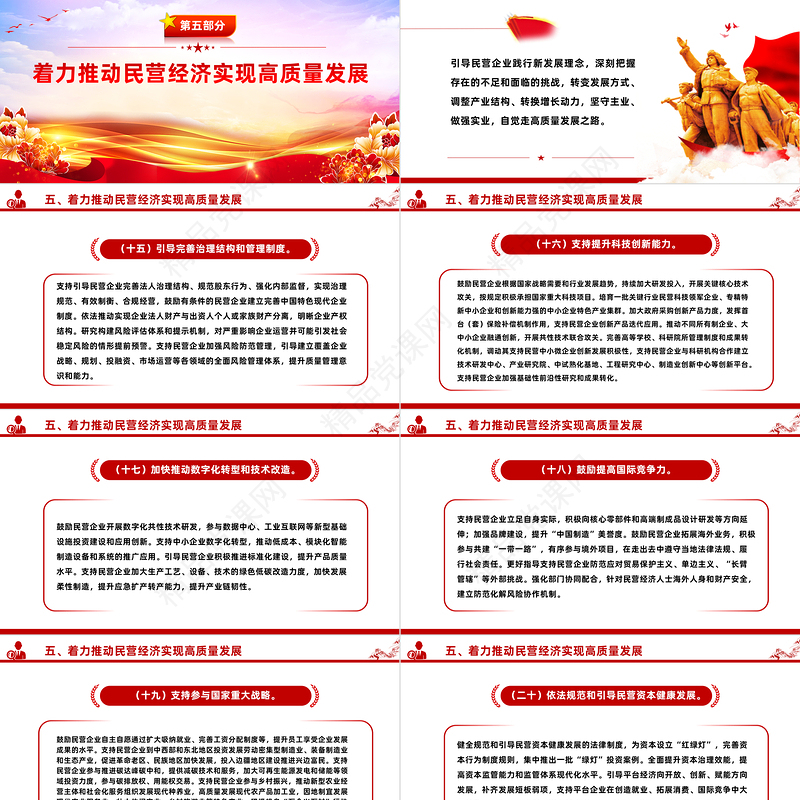 关于促进民营经济发展壮大的意见PPT党建风促进民营经济发展壮大提振民营企业家信心专题党课