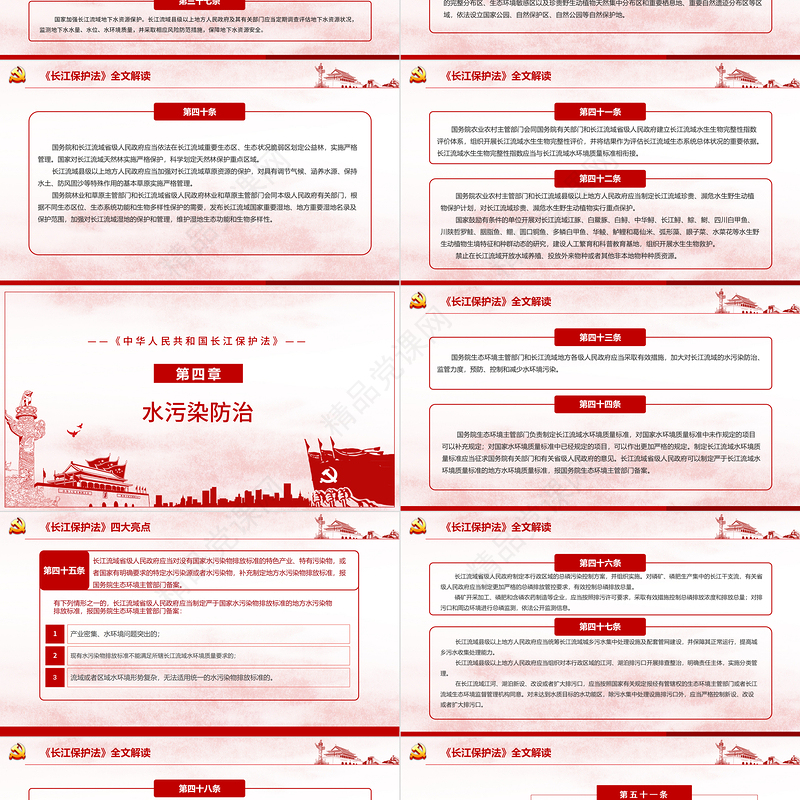 全面解读中华人民共和国长江保护法ppt