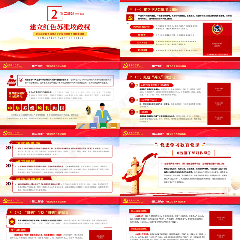 掀起土地革命的风暴PPT建党100周年党史学习专题党课课件