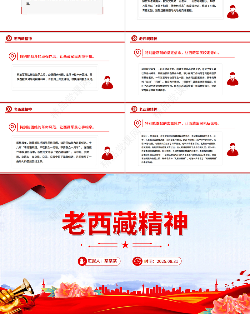 2025重温老西藏精神PPT中国精神谱系课件