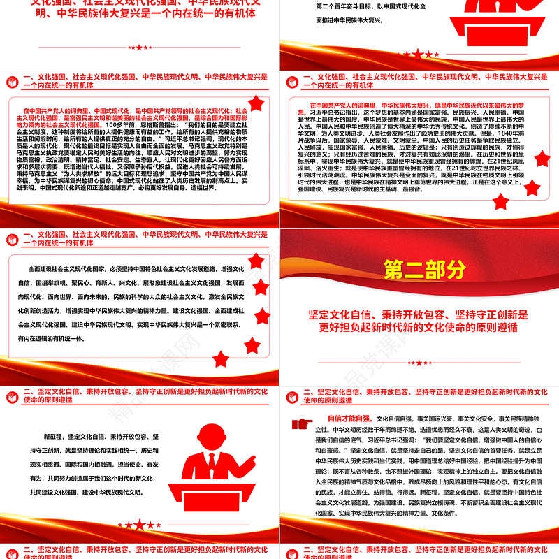 深入把握新时代新的文化使命ppt大气华美以文化兴盛为支撑专题课件