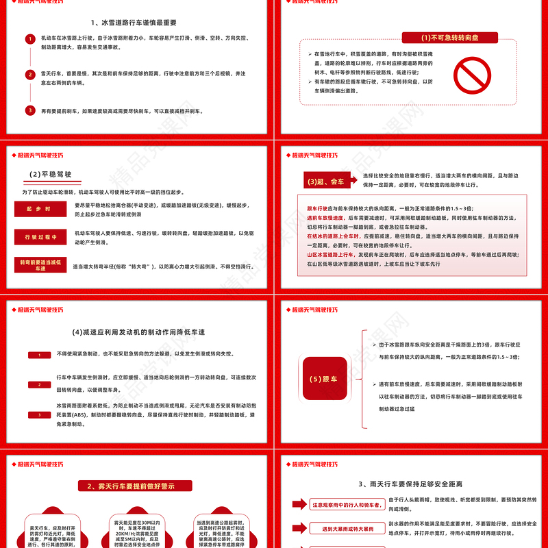 2023春运交通安全PPT大气精美卡通兔年平安春运自驾出行交通安全知识讲座模板课件