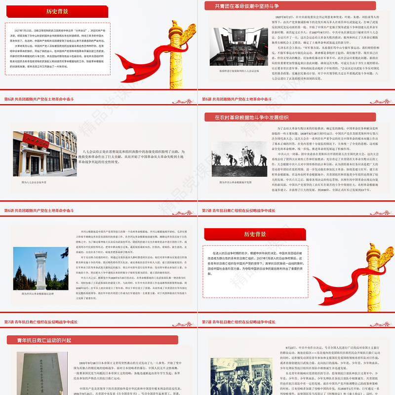 1919-团史故事100讲PPT庆祝中国共青团建团100周年团史学习教育专题团课