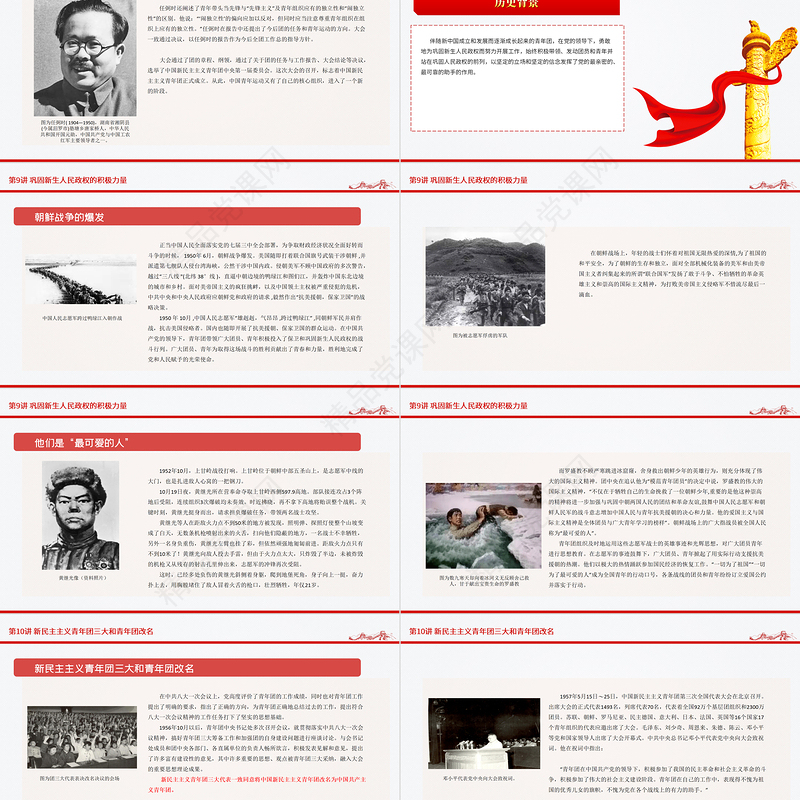 1919-团史故事100讲PPT庆祝中国共青团建团100周年团史学习教育专题团课