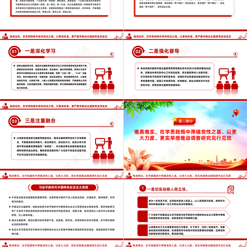 党政风优质主题教育开展情况总结PPT优质实用党政机关部门主题教育总结模板