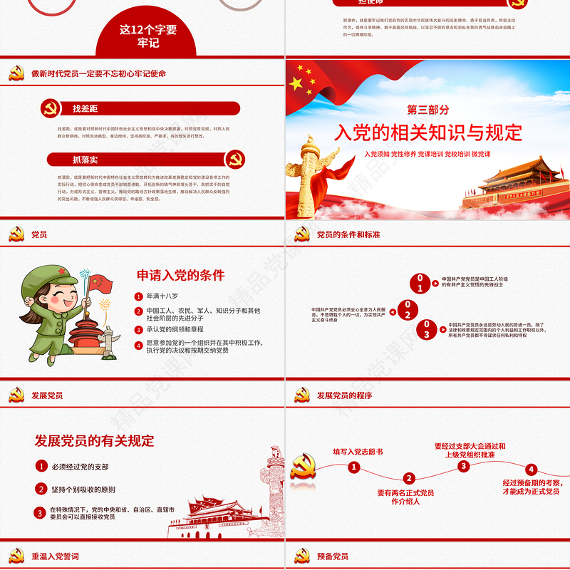 党性修养党风廉政反腐倡廉党建党政专题微党课PPT