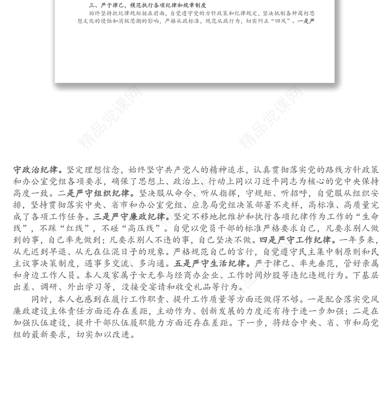 副局长落实党风廉政建设主体责任情况报告