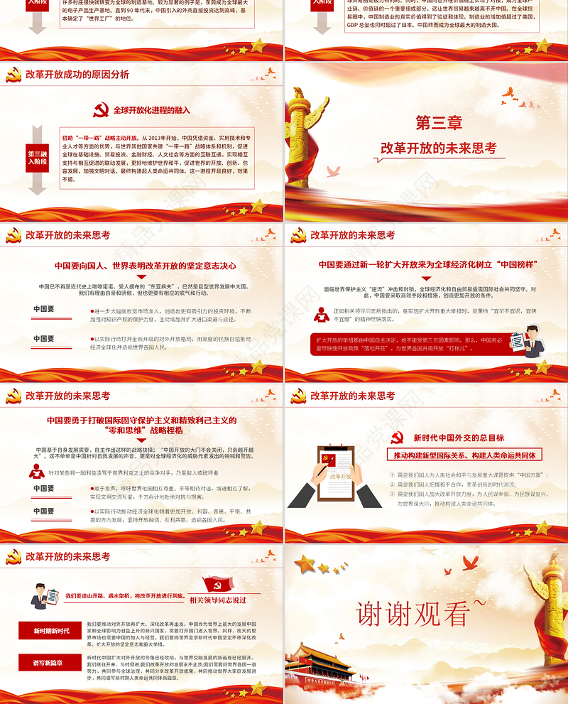 2020四史学习教育之改革开放史党政风党政党建专题党课ppt模板