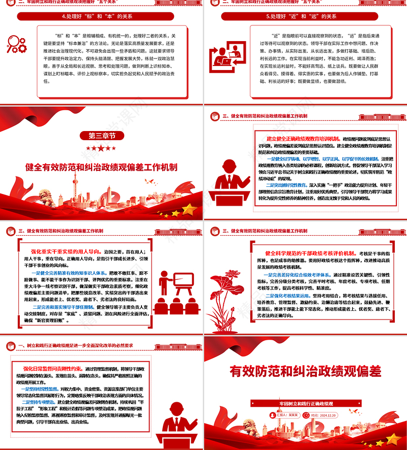 简约党建风有效防范和纠治政绩观偏差ppt主题党课