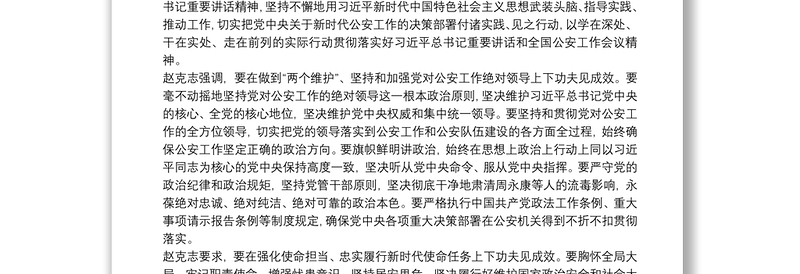 全国公安工作会议精神心得体会